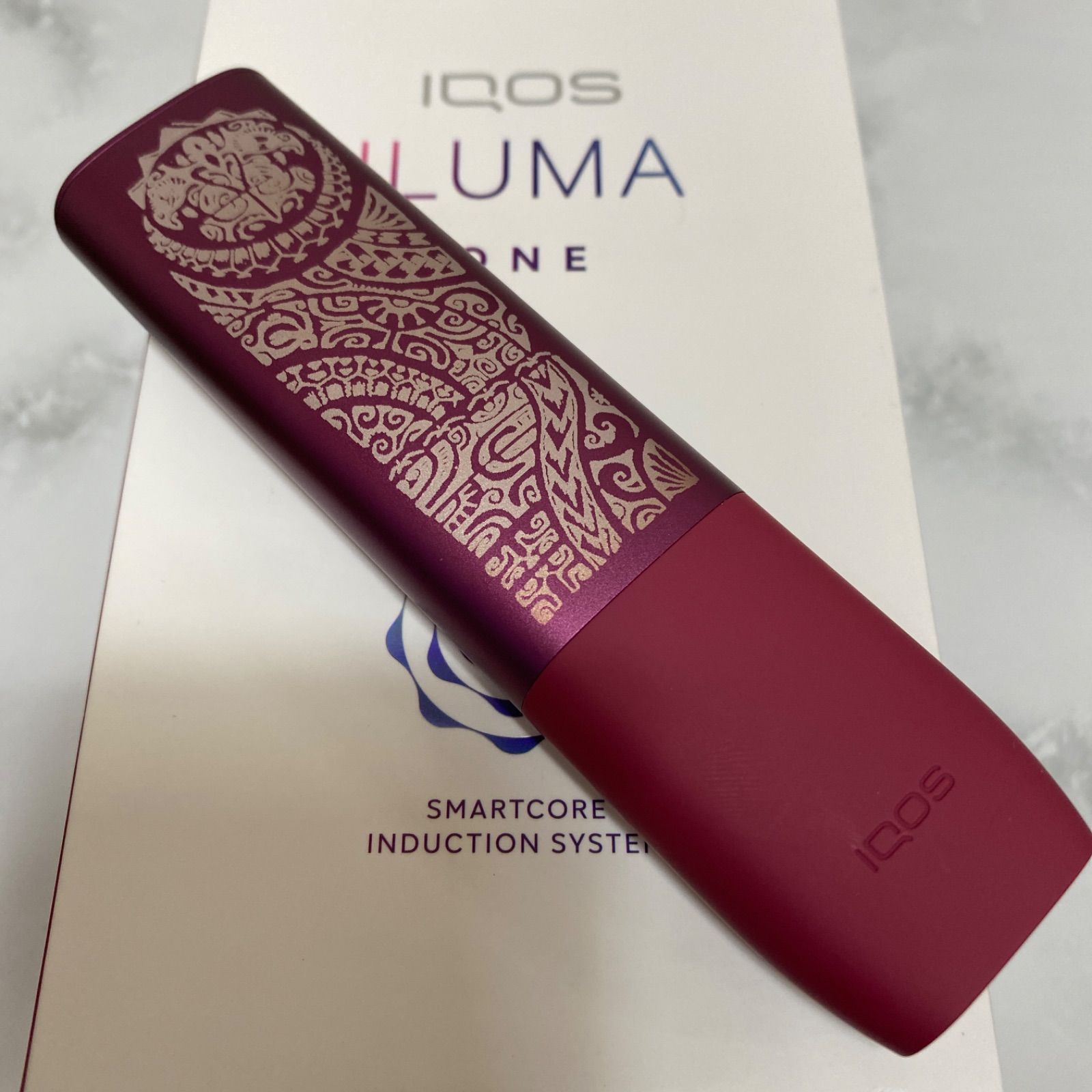 iQOS ILUMA ONE アイコス イルマ ワン レーザー加工 ポリネシアン タトゥー サンセット ハワイ ハワイアン ホヌ 亀 波 赤 新品  未使用 送料無料 オリジナル カスタム オシャレ おしゃれ 可愛い かわいい カッコいい かっこいい - メルカリ