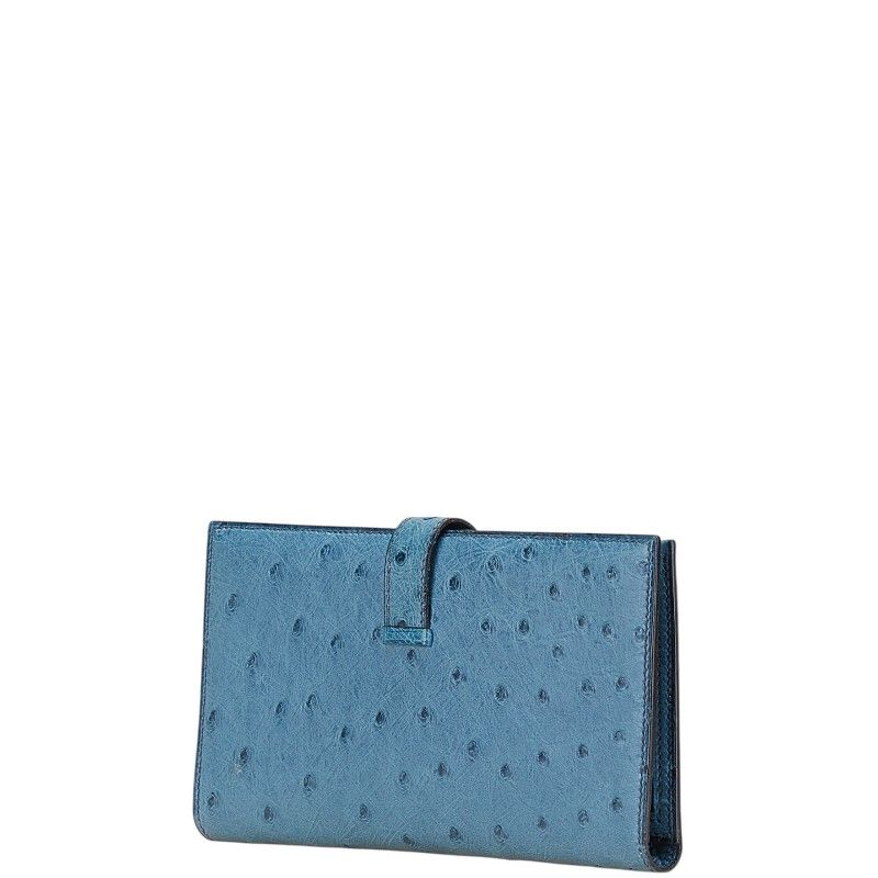 エルメス ベアン スフレ ブルー オーストリッチ レディース HERMES  