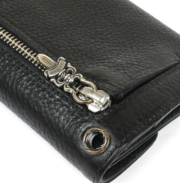 クロムハーツ CHROME HEARTS ウェーブ ウォレット 三つ折り 長
