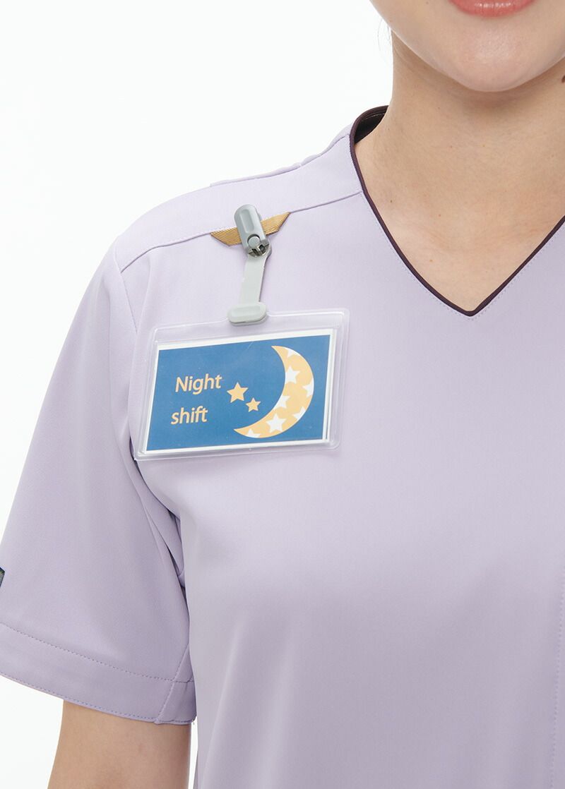  ナガイレーベン 男女兼用スクラブ AY-5572 ラベンダー その他 介護用衣料 寝巻き