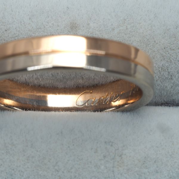 カルティエ リング ダブルハート コンビカラー 50号 K18YG/WG #166977  