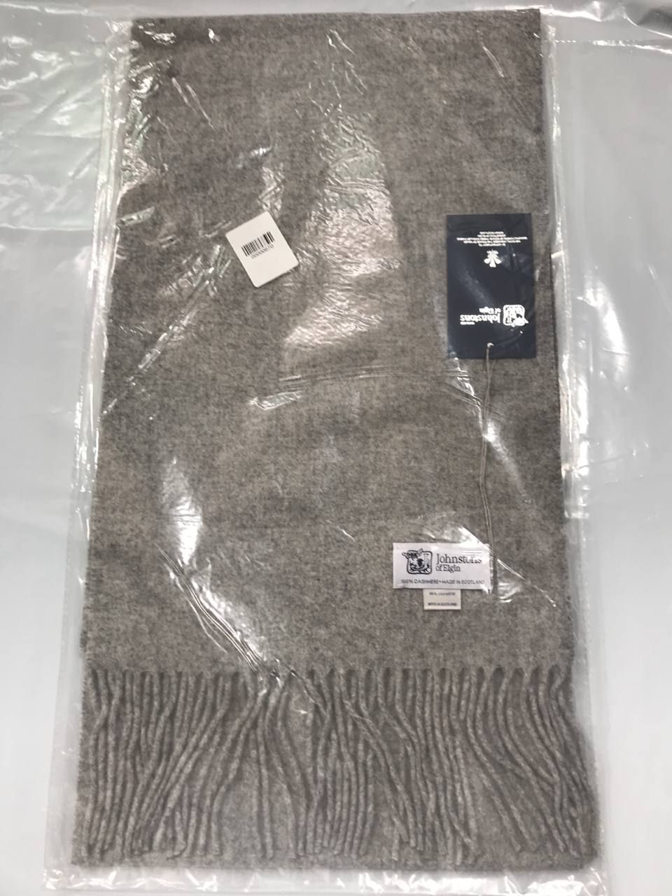 Johnstons ジョンストンズ ストール マフラー ギフト WA000016 CASHMERE TARTANS SCARF 180×25cm カシミヤ GERY