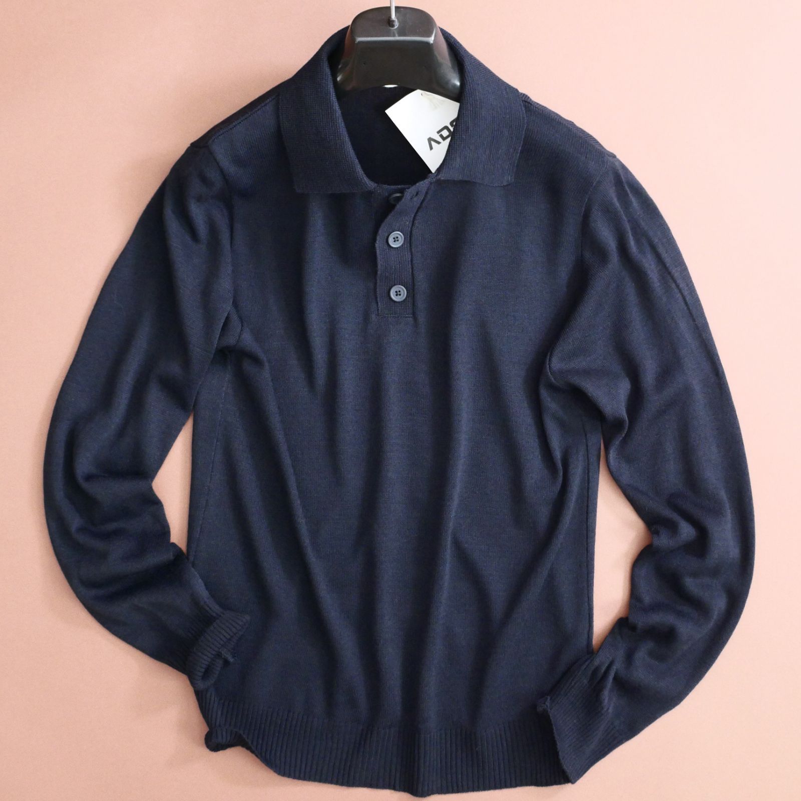 dt073 S M L XL 選択可 ミラノの街着ブランド AD.メイドインイタリー 25-26秋冬 ポロニットセーター