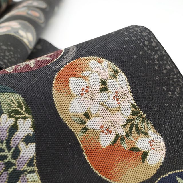 [美品] 　着物 帯 西陣織 袋帯 京都 西陣 となみ織物 となみ帯 リバーシブル 両面 全通