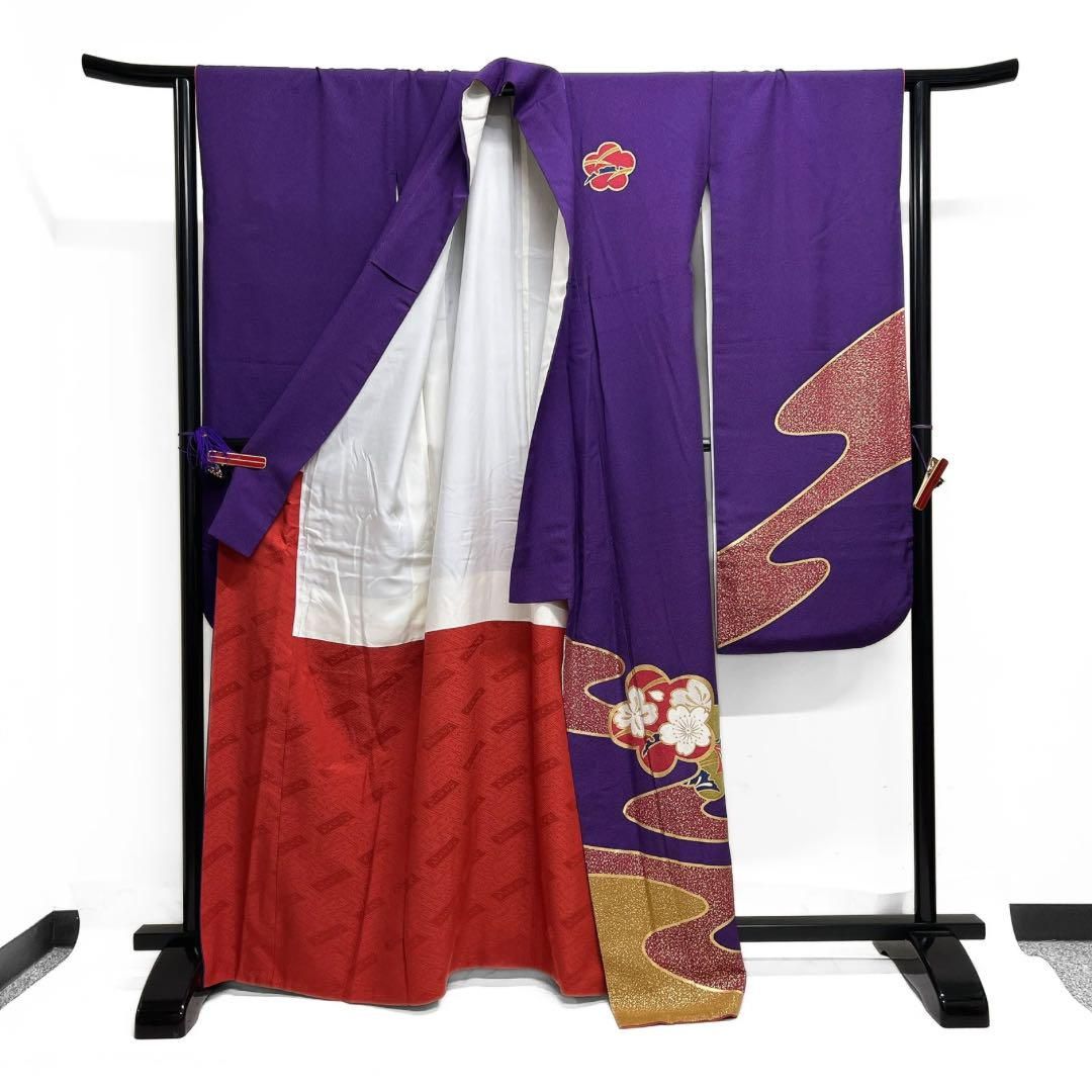 振袖 金彩 流水 梅 桜 露草 芝草 楓 銀杏 成人式 着物 101b d はれ