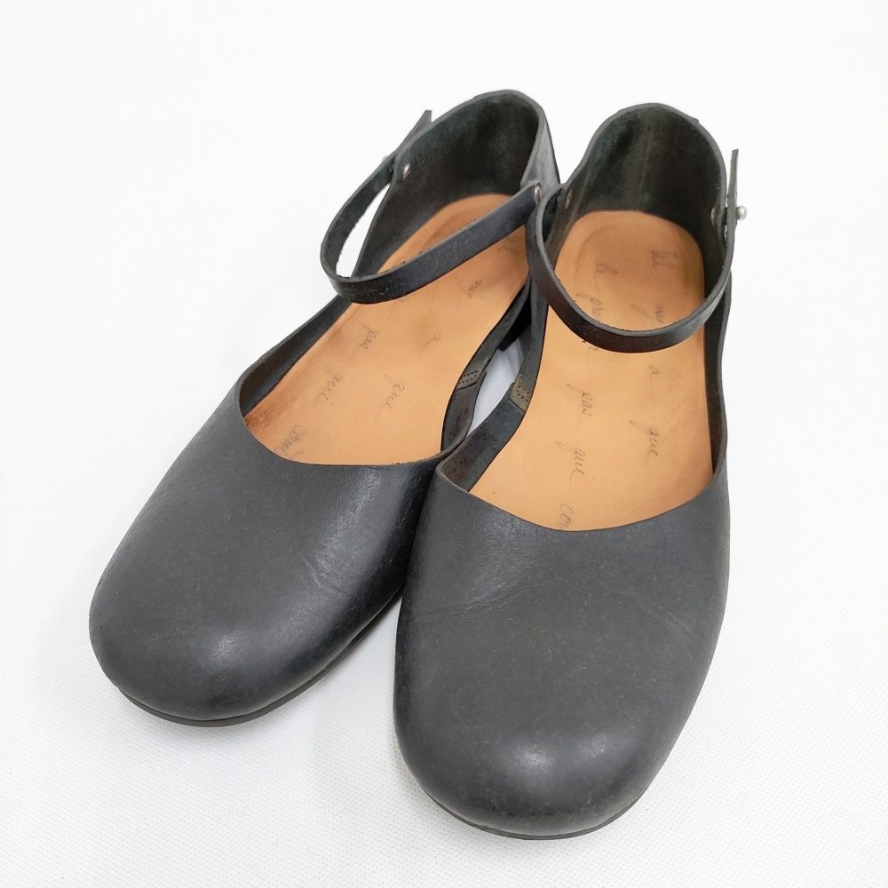 SHOE-SEWN koln ケルン アンクルストラップ 39サイズ レザー 革 定価37400円 パンプス ブラック レディース シュー＆ソーン 5-0911G◎