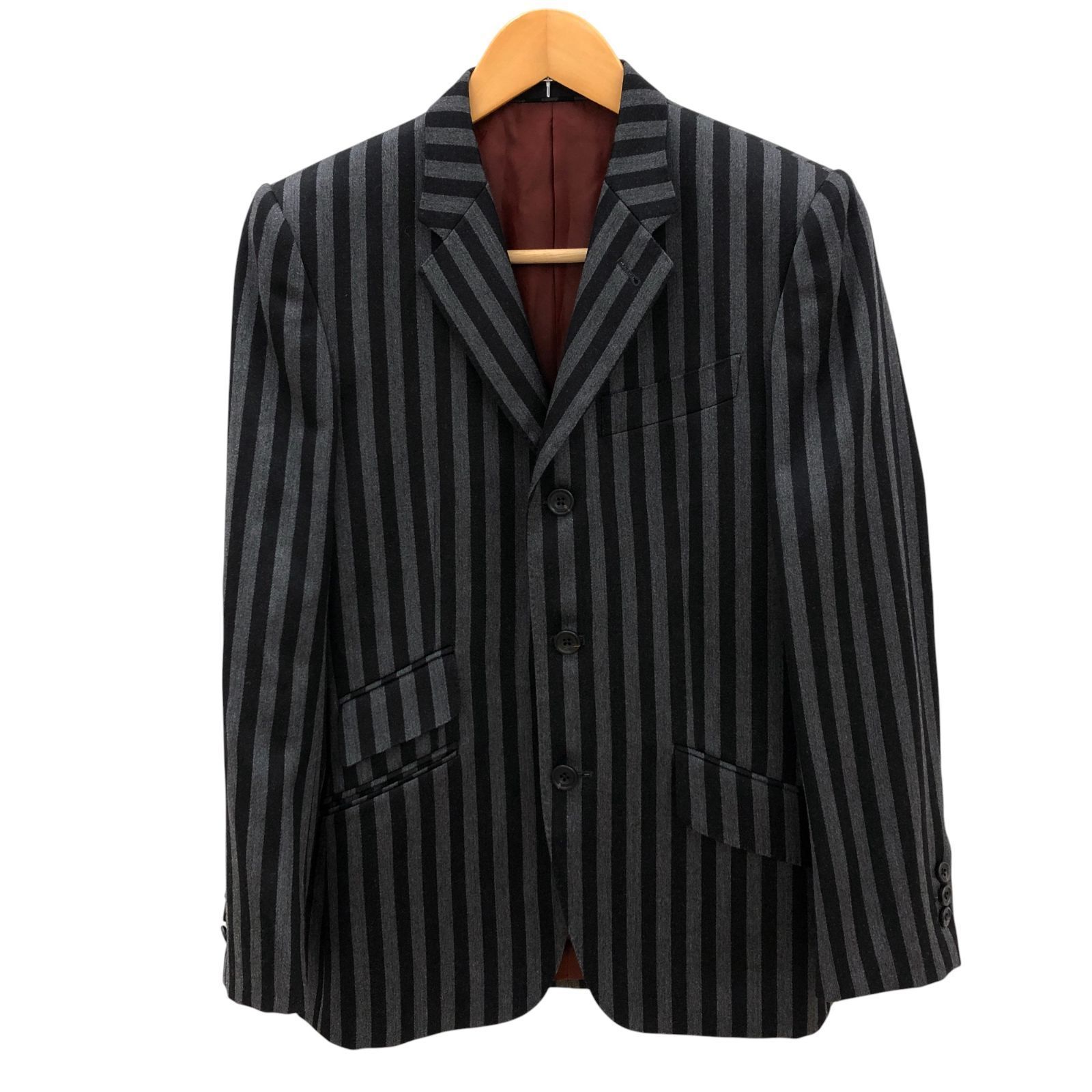 美品】 ポールスミス ラムレザー テーラードジャケット M ブラック 3B