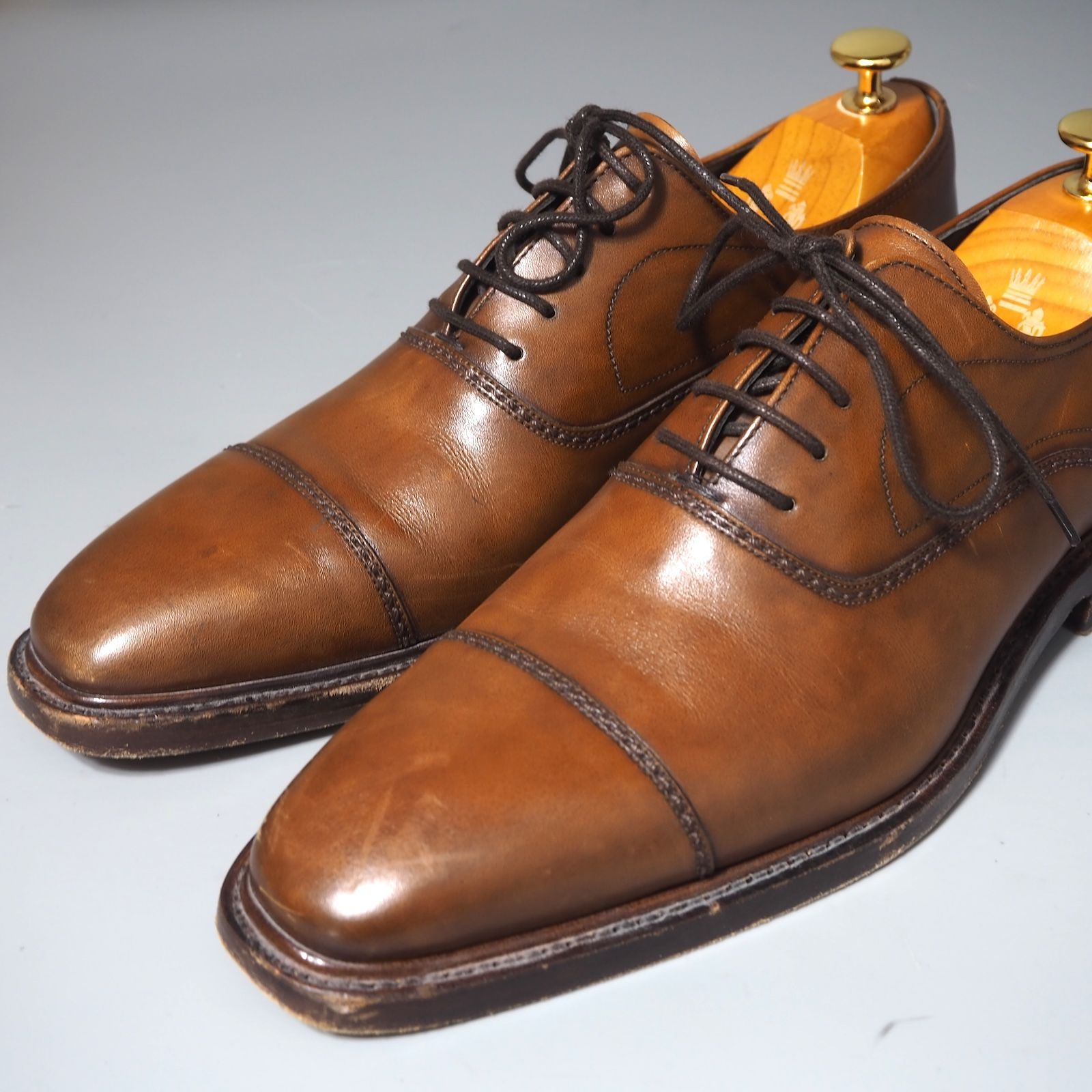 【未使用級】CORDWAINER（41.5）ストレートチップ　ブラウン △コードウェイナー Cordwainer レザー ストレートチップ シューズ 41