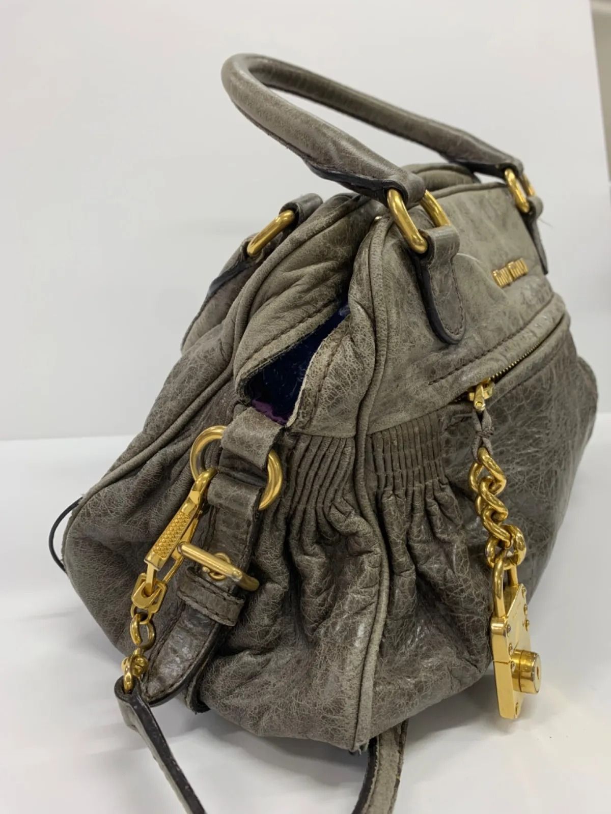 L888 MIUMIU ミュウミュウ ヴィッテロルクス ハンドバッグ