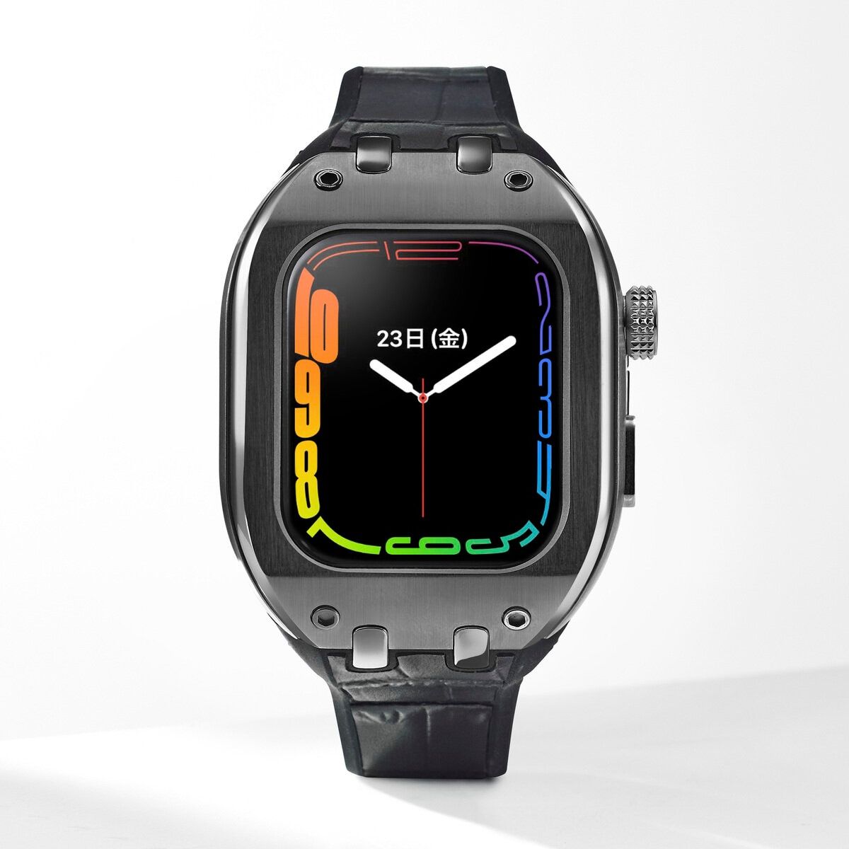 HUMBLE RICH Apple Watch Case 7|8|9対応 41mm レザー ブラック WBB0289-008 ct71199