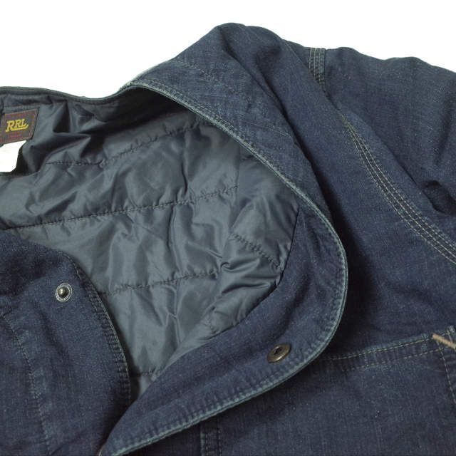 RRL ダブルアールエル INDIGO COTTON/NYLON V-NECK JACKET インディゴ 