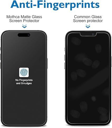 iPhone Mothca アンチグレア Pro対応 Air 人気セール,大人気 Mothca 2枚セット アンチグレア iPhone 15 Pro Max対応 ガラスフィルム+カメラフィルム(2枚) 保護フィルム 強化ガラス サラサラ タッチ感 ゲームフィルム ガイド枠付き 液晶 日本旭硝子製素材 指紋
