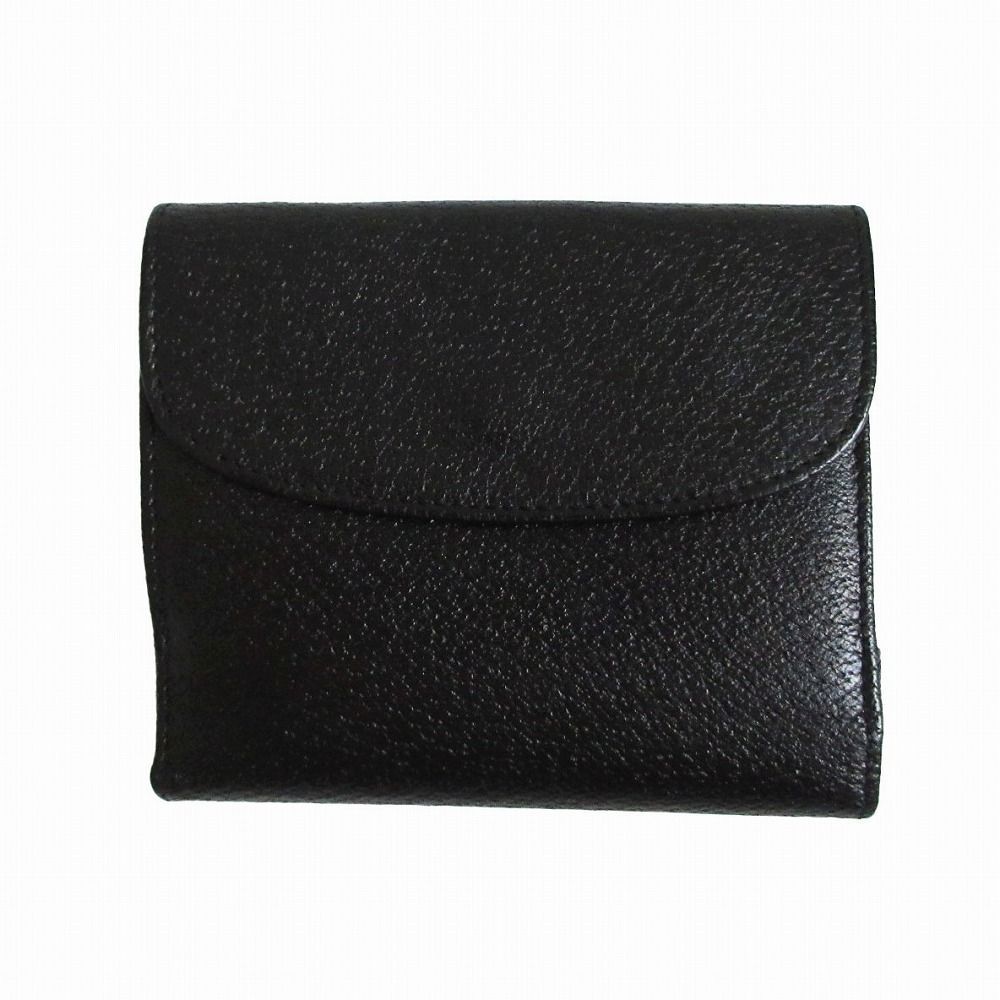 GUCCI オールドグッチ ヴィンテージ 2つ折り レザー 財布 ブラック