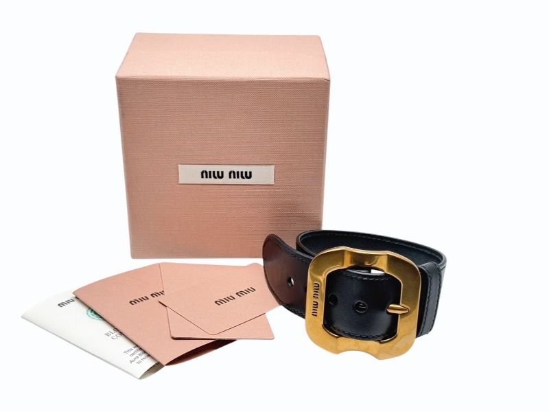 大人気✨ミュウミュウ レザーブレスレット 黒金　美品 miumiu ブレスレットのおすすめ人気商品一覧 通販 - Yahoo