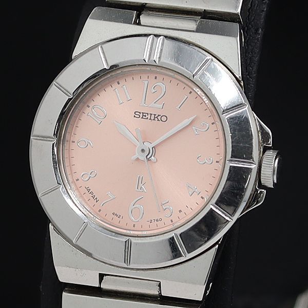 稼動 良品 セイコー ルキア 4N21-1130 QZ オレンジ系文字盤