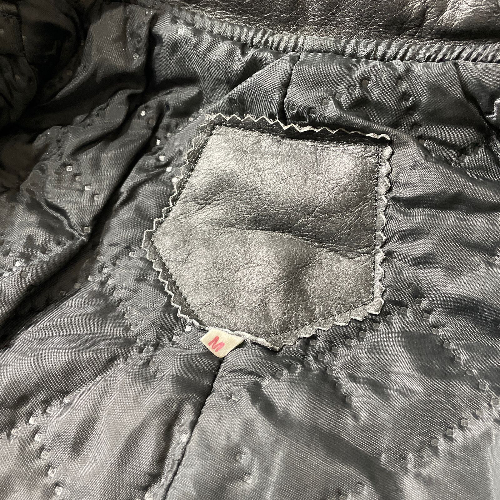 vintage MICKEY MOUSE WILD ONE レザー 中綿 ブルゾン ミッキー