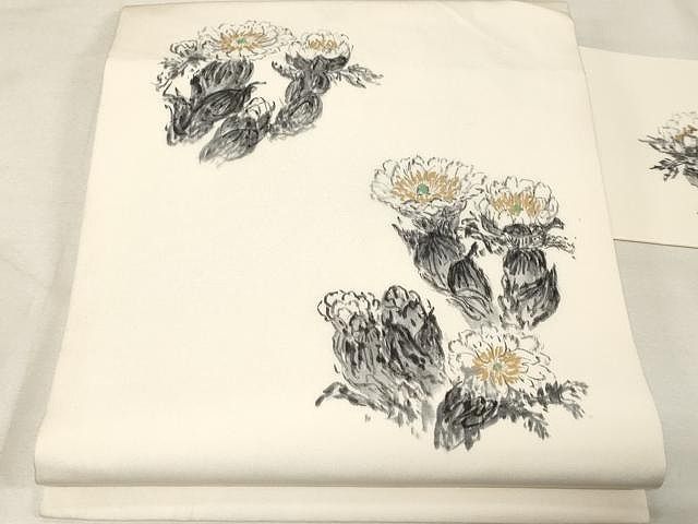 平和屋着物○本場縞大島紬 黒地 銀糸 正絹 逸品 AAAU4349np