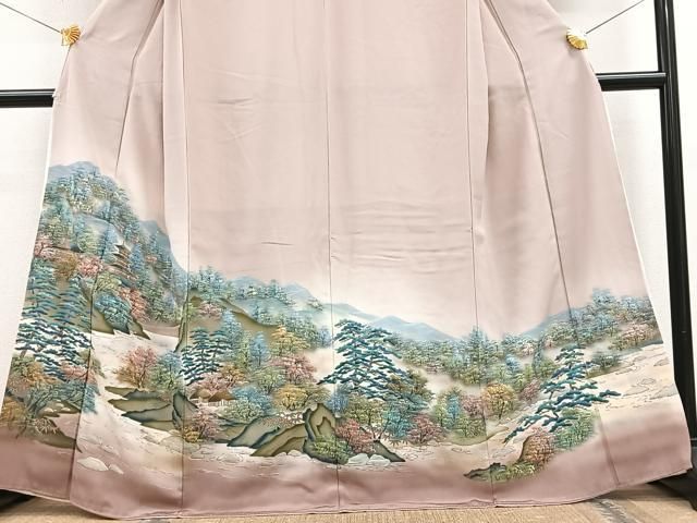 平和屋着物□豪華色留袖 風景文 暈し染め 正絹 逸品 AAAW5116mf