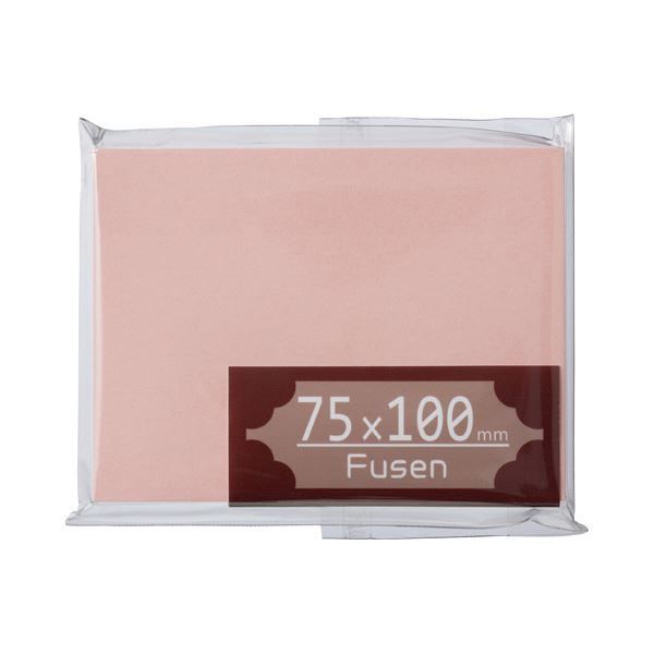 まとめ TANOSEE ふせん 75×100mm 桃 1冊 ×30セット