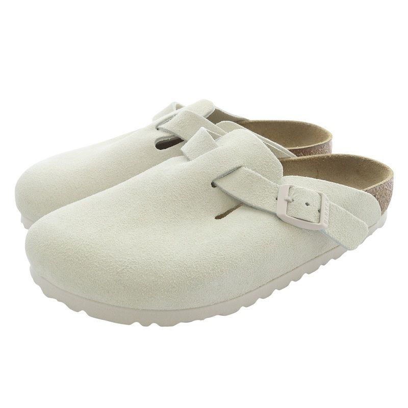 ビルケンシュトック BIRKENSTOCK BOSTON SUEDE LEATHER サンダル 36 23cm 白