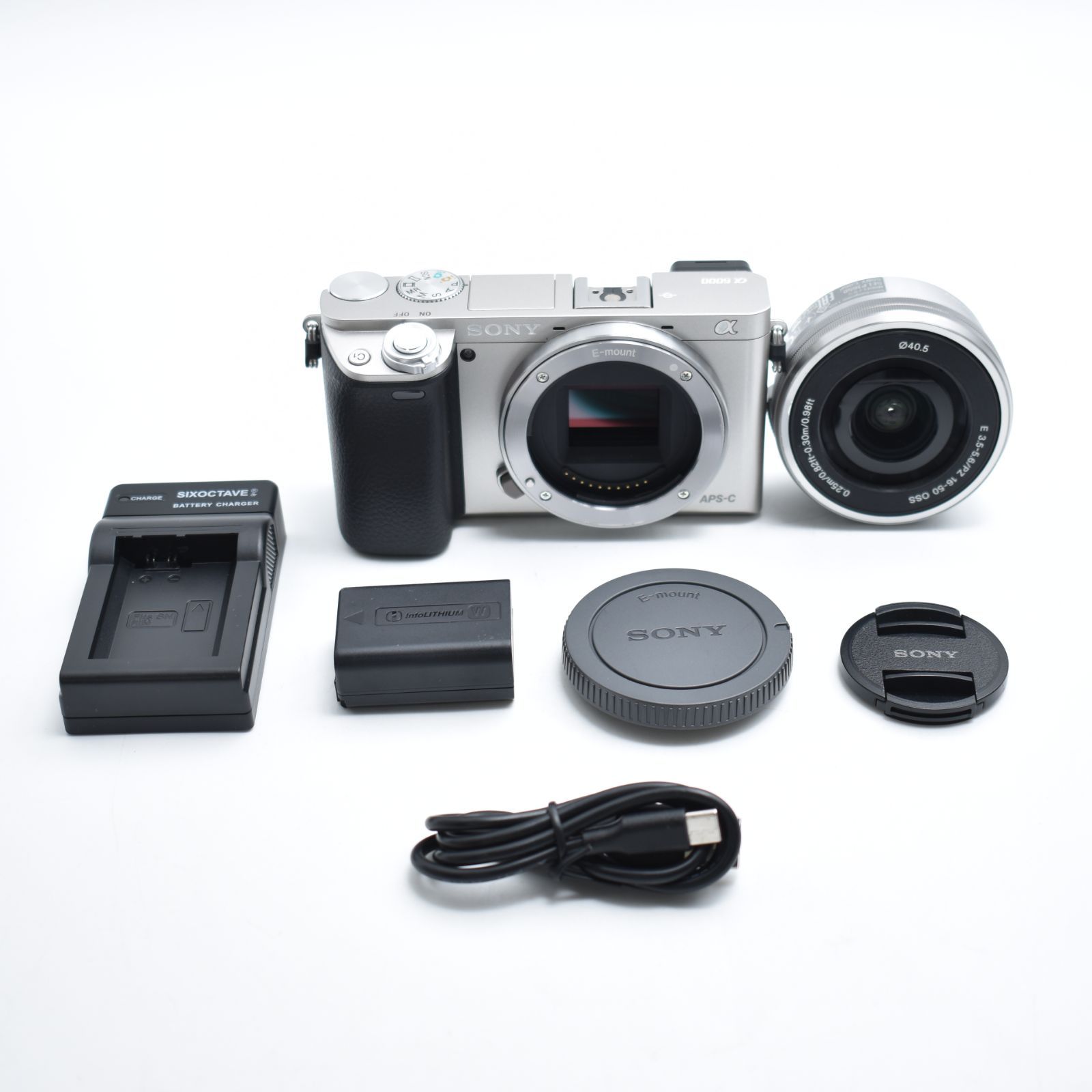 B 9757 SONY ミラーレス一眼 α6000 パワーズームレンズキット E PZ 16-50mm F3.5-5.6 OSS シルバー ILCE-6000L S