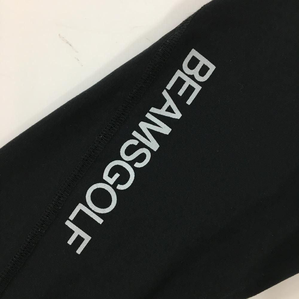 超美品】ビームスゴルフ 長袖ハイネックシャツ 黒 ロゴグレー