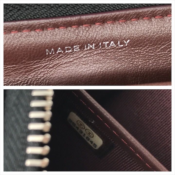 良品 CHANEL シャネル ココマーク マトラッセ ラウンドファスナー 長  