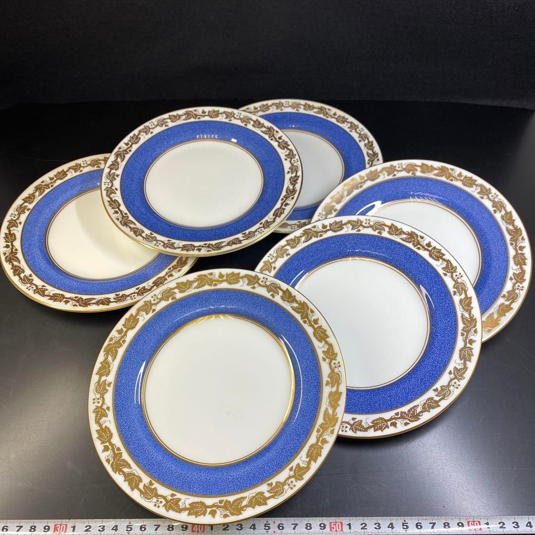 洋3ウェッジウッド ホワイトホールパウダーブループレート6枚