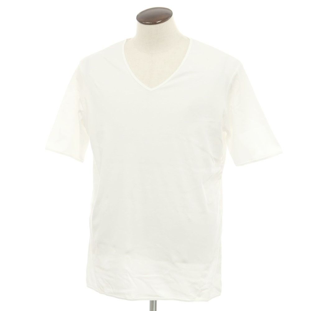【中古】ザ ホワイト ブリーフス THE WHITE BRIEFS コットン Vネック 半袖Ｔシャツ ホワイト【サイズL】【メンズ】