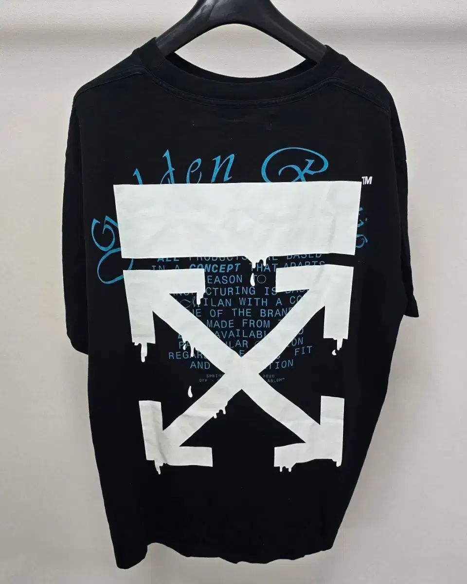 オフホワイト ドリッピング アロー 半袖 Tシャツ Lサイズ 110 115