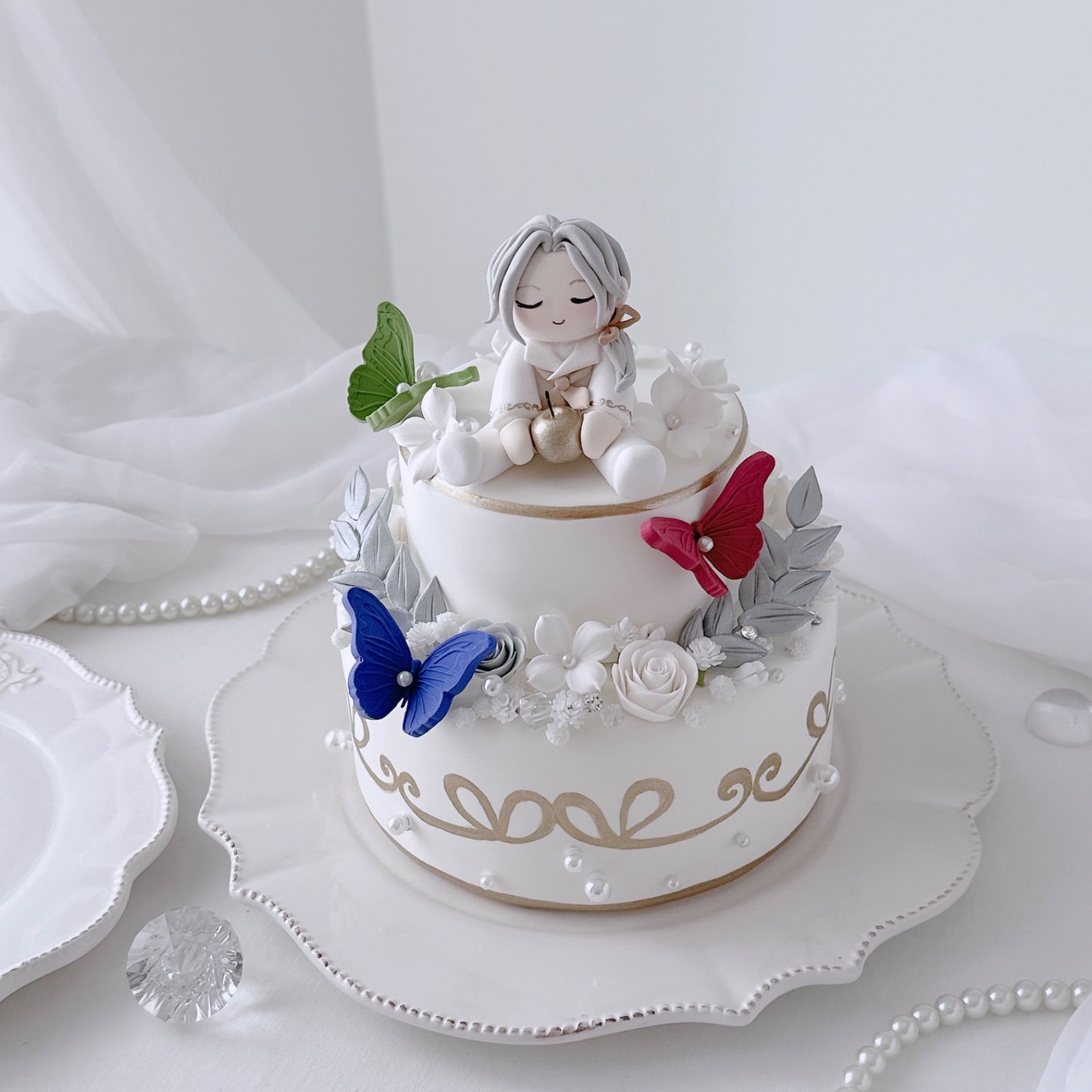 ぬいぐるみ・人形・置物 クレイケーキ ロココ アンティーク