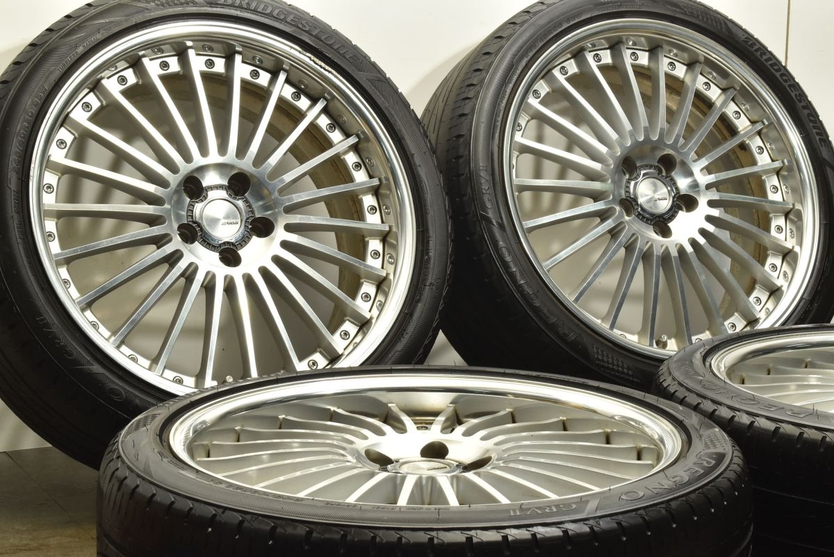 程度良好 WORK LANVEC ワーク ランベック LF1 20in 8.5j 38 PCD114.3 ブリヂストン レグノGRVⅡ 245 40R20 アルファード エルグランド