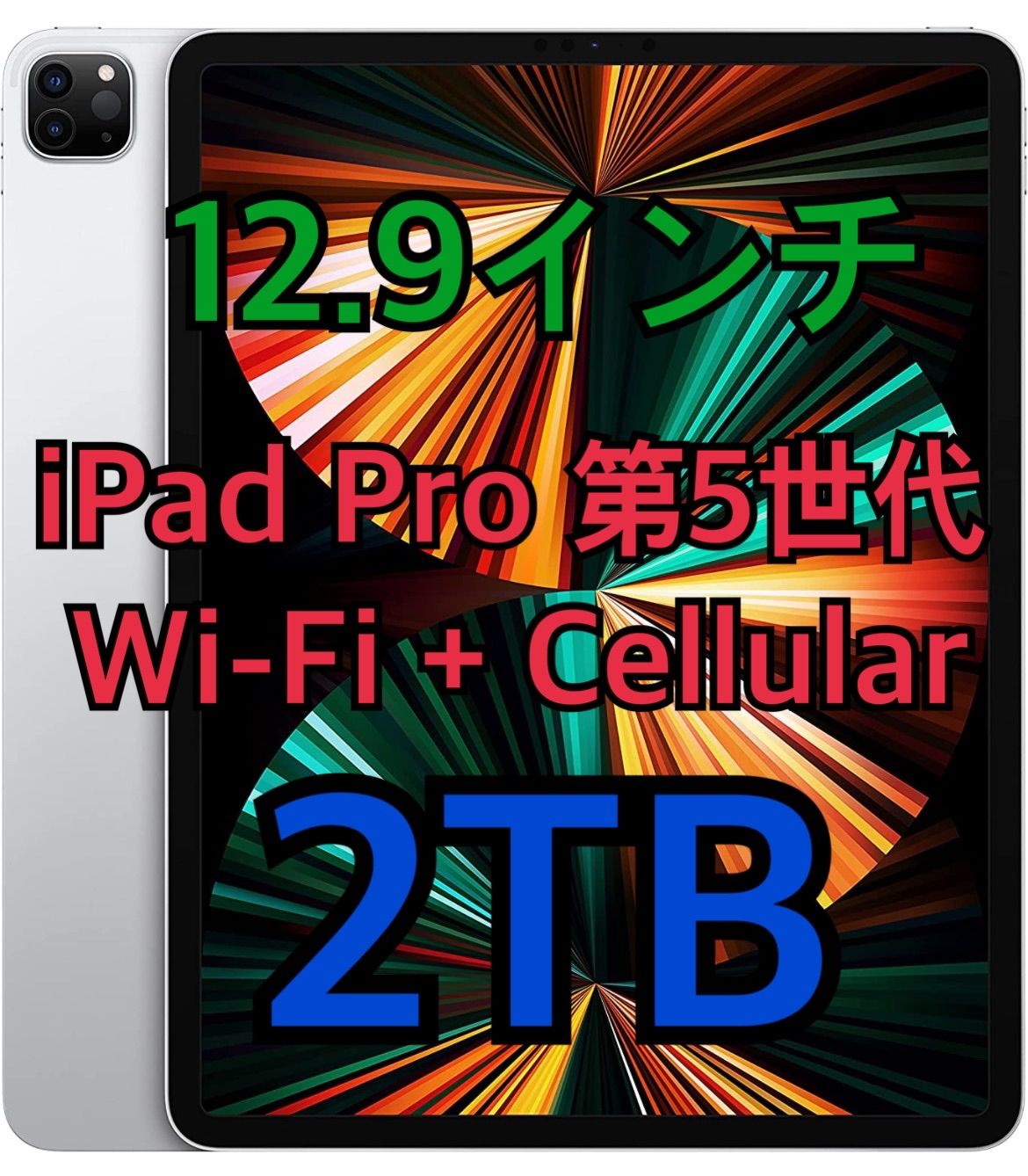 2TB iPad Pro 12.9インチ 第5世代 cellular ペン等付属 iPad Pro 12.9 5世代 2TB Cellular SIMフリー Ｍ１ Apple iPad Pro
