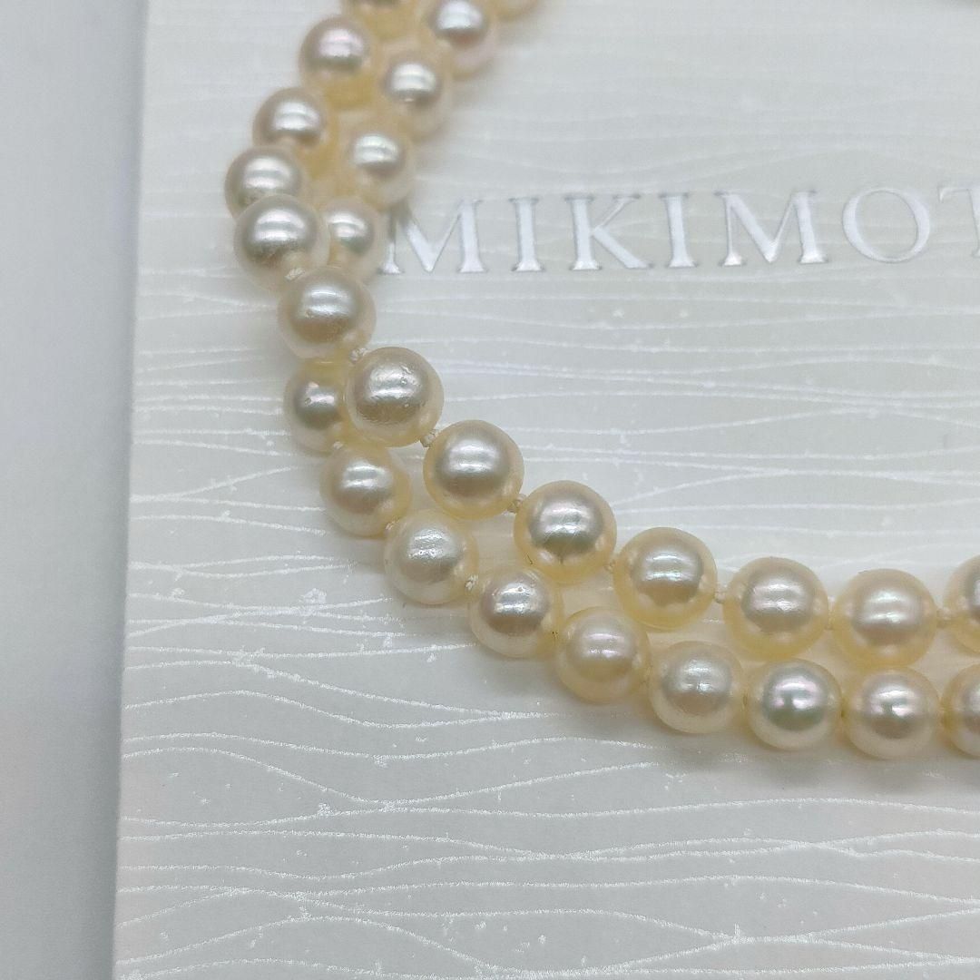 【美品★糸替え済】MIKIMOTO パールネックレス あこや真珠 Mチャーム付き ミキモト(MIKIMOTO)ミキモト アコヤパール ネックレス Mチャーム