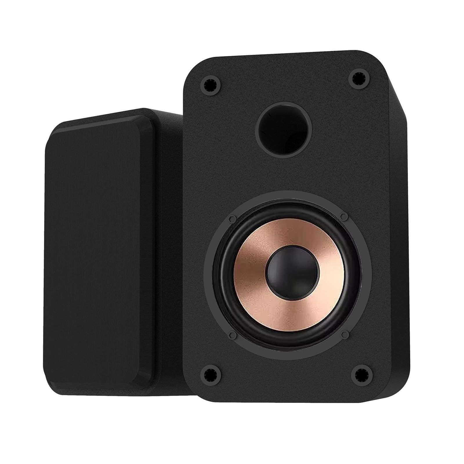 2 pcs 1 pair 30W bookshelf speakers Bluetooth/USB input/AUX input/headphone jack compact laptop desktop stereo speakers wooden plug and play