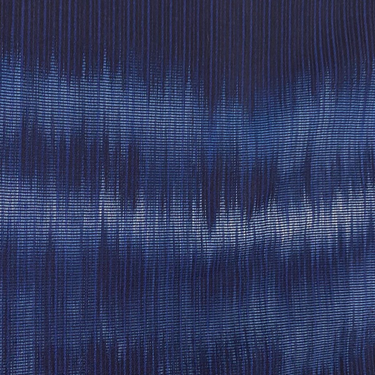 小紋 身丈172.5cm 裄丈68cm L 袷 縞 幾何学模様 藍色 正絹 名品 【中古  