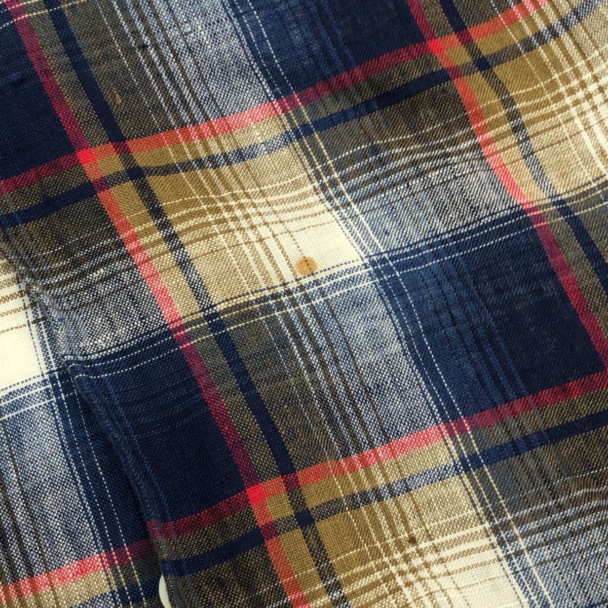 NEEDLES/ニードルス カットオフ長袖チェックシャツ Needles ニードルス Cut-off L/S check Shirt カットオフ チェック柄