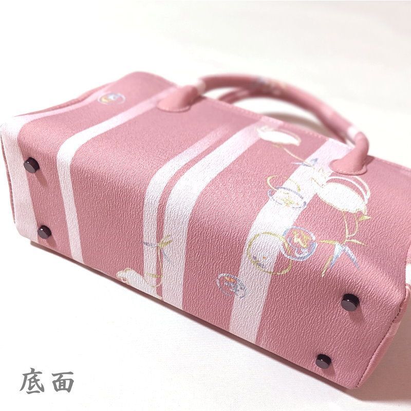 未使用利休バッグピンク系