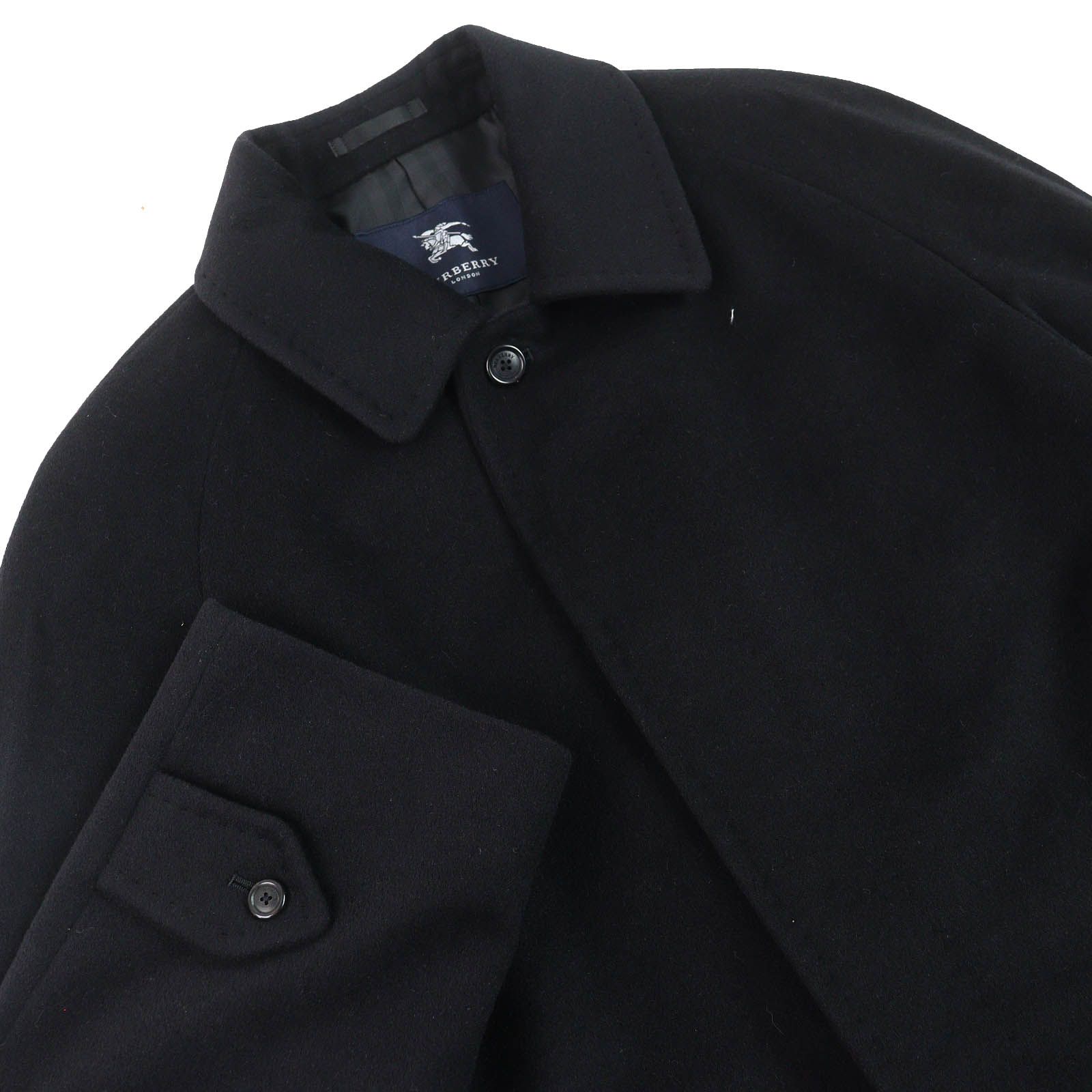 極美品　バーバリーロンドン　アンゴラウール　コート　メンズ　裏地チェック　S 極美品△BURBERRY LONDON バーバリーロンドン カシミヤ アンゴラ 裏地