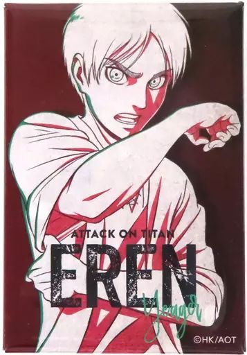 進撃の巨人 WIT STUDIO スクエア缶バッジ エレン 3種セット 中古】バッジ・ピンズ エレン・イェーガー 「進撃の巨人 WIT
