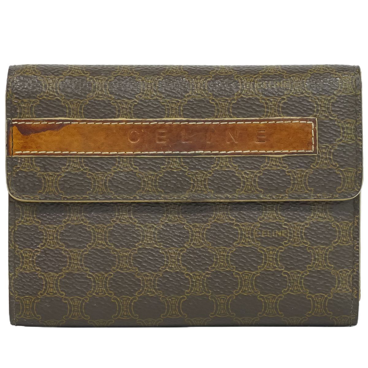 本物 セリーヌ CELINE マカダム 折財布 コンパクトウォレット PVC  