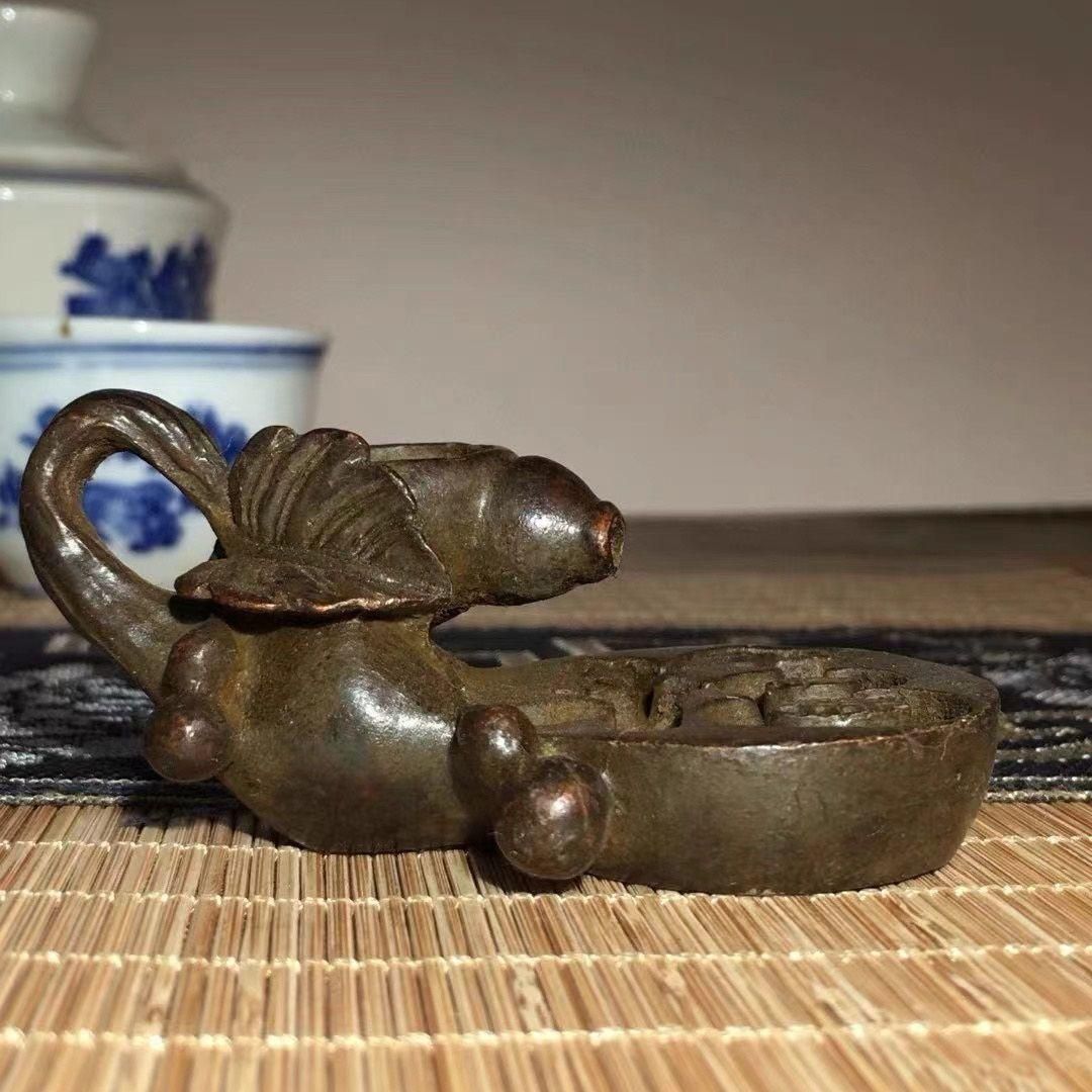 銅 細工 竹で編んだ網 百福 香炉 香道具 工芸品 美術品 置物 香炉/香器『高岡銅器【福兎/宝袋香炉】銅製/金寿堂作』竹中銅器