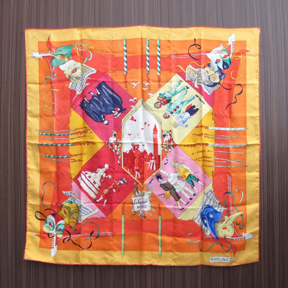 HERMES エルメス カレ90 LE CARNAVAL DE VENISE ベニスの