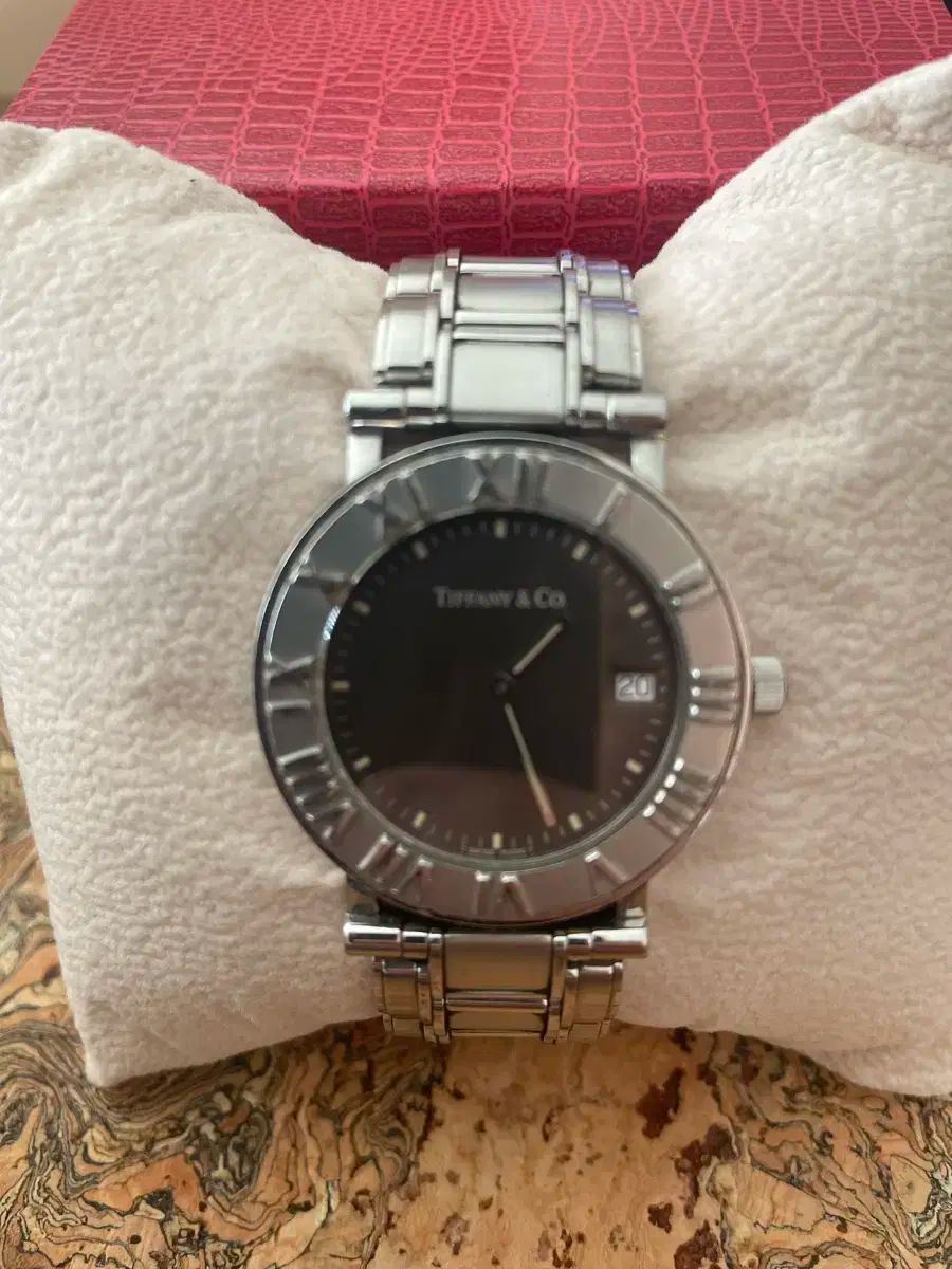 ティファニー앤코 ATLAS アトラス ユニセックス メタル ブレスレット 一体型 時計