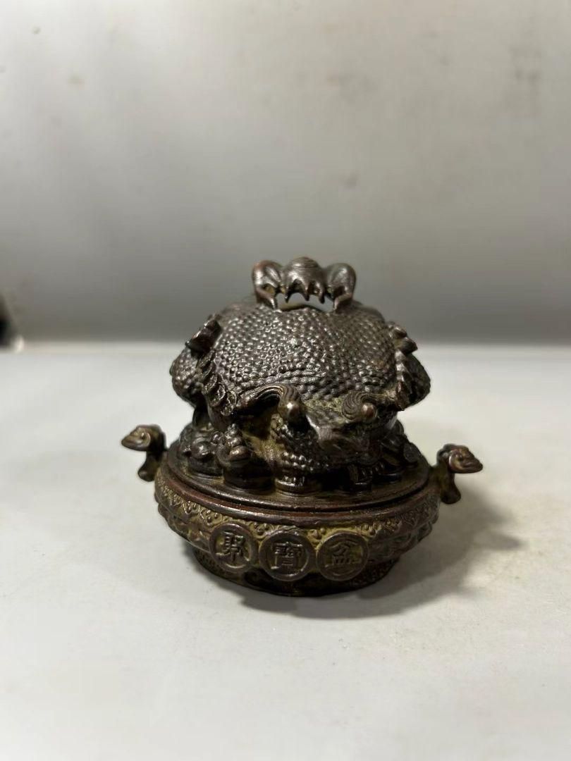 銅器 聚宝盆 香炉 工芸品 装飾品 美術品 置物 銅製 蟾蜍香炉 聚宝盆 薫香炉 香道具 工芸品 置物 - メルカリ