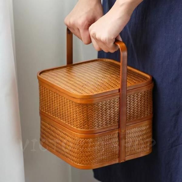 激レア！竹製 収納バスケット　 タイ北部　民族工芸品　美品！希少 激レア！竹製 収納バスケット タイ北部 民族工芸品 美品！希少