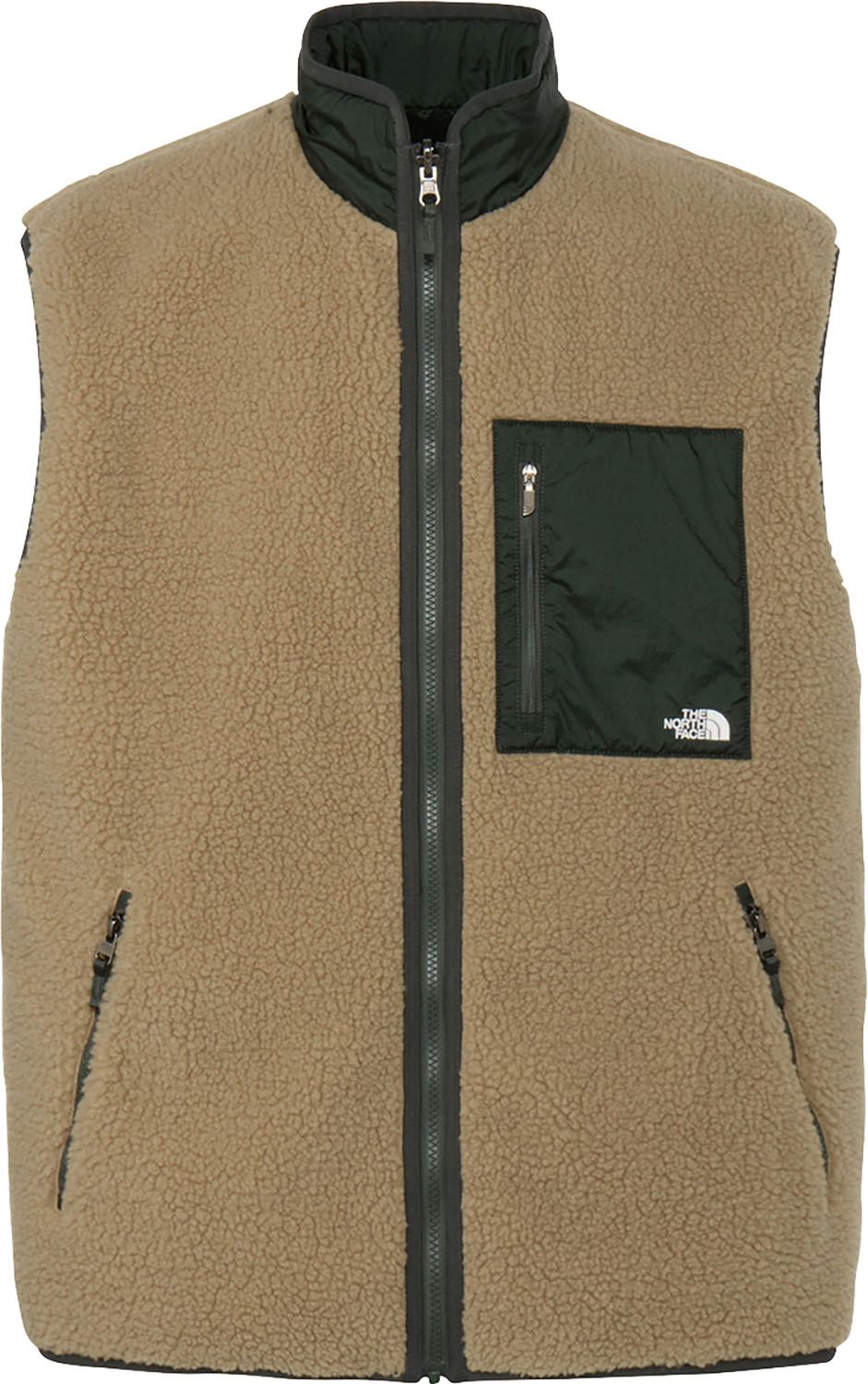 ザ ノース フェイス THE NORTH FACE アウトドア リバーシブルエクストリームパイルフリースベスト メンズ レディース アウター 上着 チョッキ 保温 秋冬 シンプル キャンプ 普段着 高耐久 汚れにくい NP72 CA クラシックカーキ×アルパ