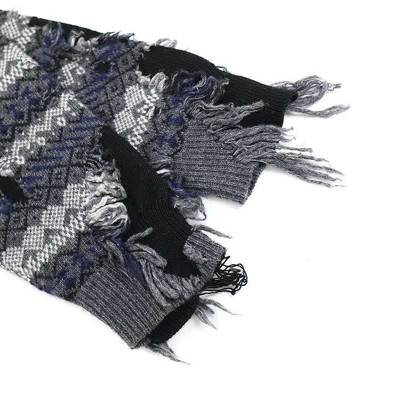 BALENCIAGA 21AW デストロイダメージロゴニットセーター 21AW デストロイダメージロゴニットセーター / BALENCIAGA