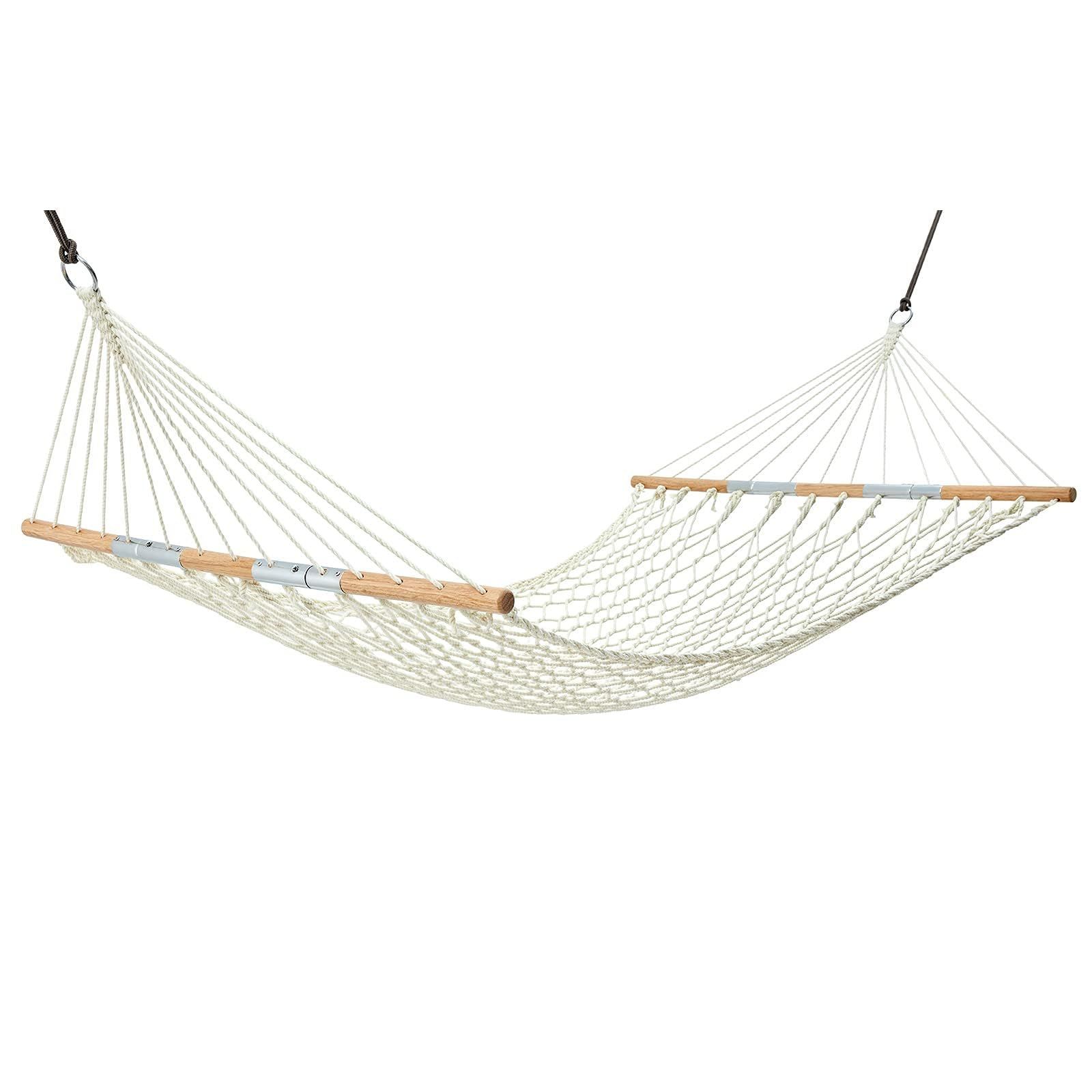 商品 折りたたみ コットン 公園 メッシュ 兼用 ピクニック 室外 通気 室内 耐荷重150kg 快適 木枠付き 軽量 二人用 ハンモック 携帯便利 KingCamp