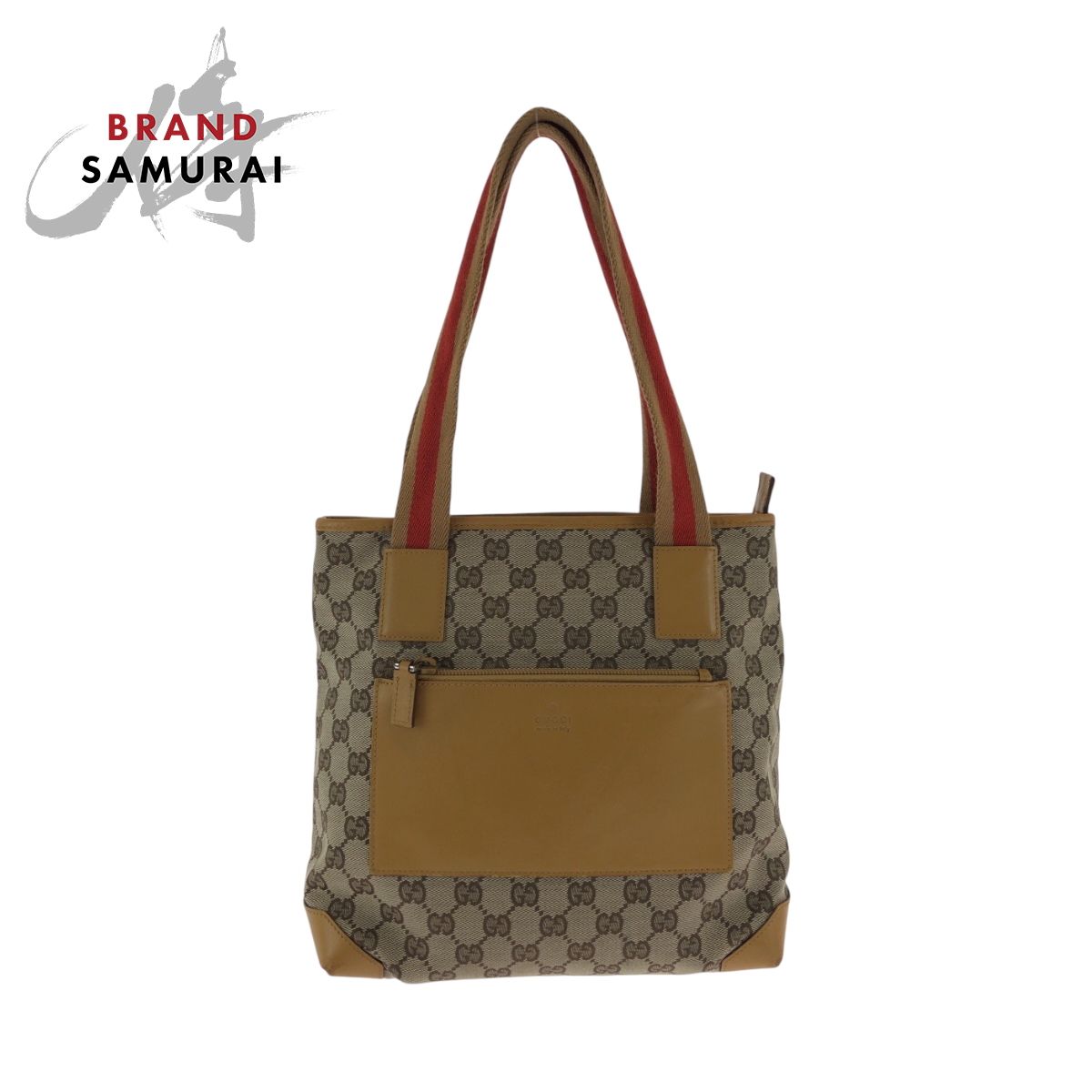 GUCCI グッチ ベージュ キャメル オレンジ シルバー金具 GGキャンバス 